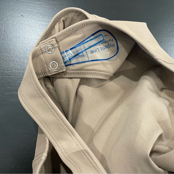 NWT Good American U-Neck Corset Faux Leather Taupe Bodysuit Sz 3/Large - Picture 10 of 12